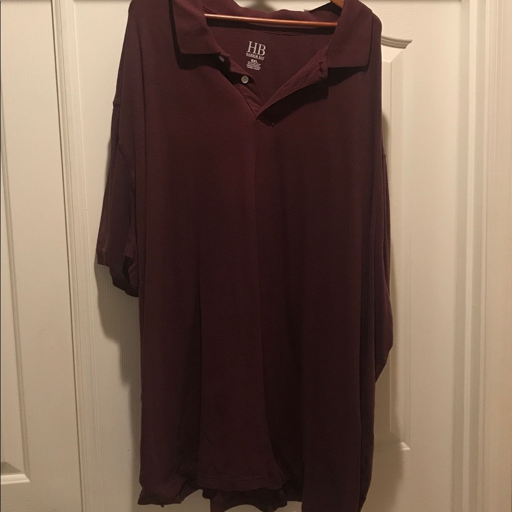 Harbor Bay 8XL Maroon 100% Cotton Polo Mens Shirt